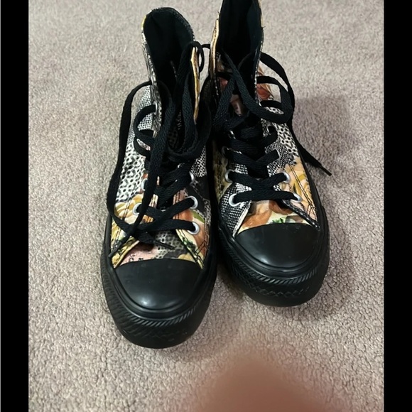 Custom print whimsigoth Chuck Taylor Converse high top sneakers US 6.5 women’s - Picture 3 of 8